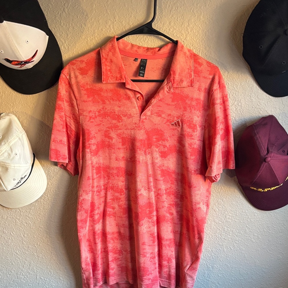 Adidas Men's Vibrant Coral Polo